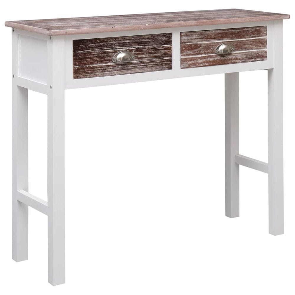 Vidaxl Konzolový stolík hnedý 90x30x77 cm drevený
